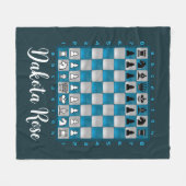 Polaire Couverture d'échecs - Couverture d'échecs à lancer (Devant (Horizontal))