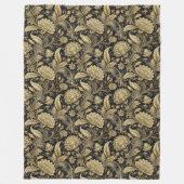 Polaire Couverture décorative riche en or et en Damas noir (Devant)