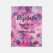 Polaire Couverture décorée d'un monogramme de l'amour (Devant)