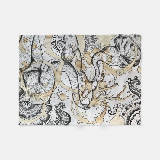 Polaire Couverture d'éléphant (Devant (Horizontal))