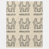 Polaire Couverture des signes Gemini Zodiac (Transparent) (Devant)