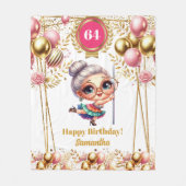 Polaire Couverture d'Humour pour grand-mère Nom personnali (Devant)