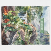 Polaire Couverture Dinosaure personnalisée Anniversaire Ca (Devant (Horizontal))