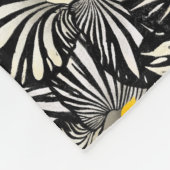 Polaire Couverture d'iris floral noir et blanc (Coin)