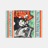 Polaire Couverture d'ouatine d'art du chat de l'amoureux (Devant (Horizontal))