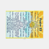 Polaire Couverture d'ouatine de bébé du psaume 23 (Devant (Horizontal))