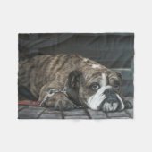 Polaire Couverture d'ouatine de bouledogue de bleus de (Devant (Horizontal))