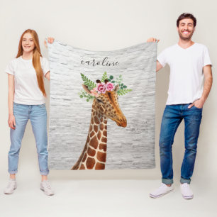 Polaire Couverture d'ouatine de briques de girafe de Boho