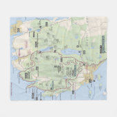 Polaire Couverture d'ouatine de carte d'Acadia (Devant (Horizontal))