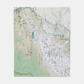 Polaire Couverture d'ouatine de carte de Denali (Alaska) (Devant)