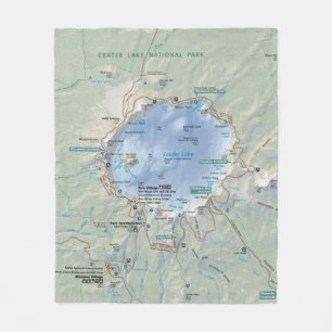 Polaire Couverture d'ouatine de carte de lac crater
