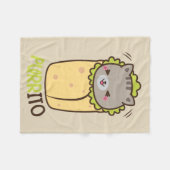 Polaire Couverture d'ouatine de chat de burrito de Purrito (Devant (Horizontal))