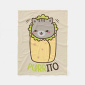 Polaire Couverture d'ouatine de chat de burrito de Purrito (Devant)