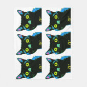 Polaire Couverture d'ouatine de chat noir (Devant)