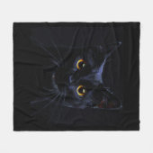 Polaire Couverture d'ouatine de chat noir (Devant (Horizontal))