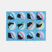 Polaire Couverture d'ouatine de chats de n pleuvant chats (Devant (Horizontal))