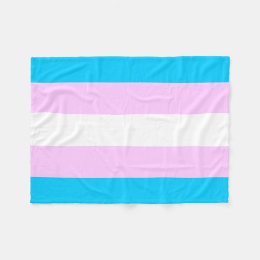 Polaire Couverture d'ouatine de drapeau de transsexuel (Devant (Horizontal))