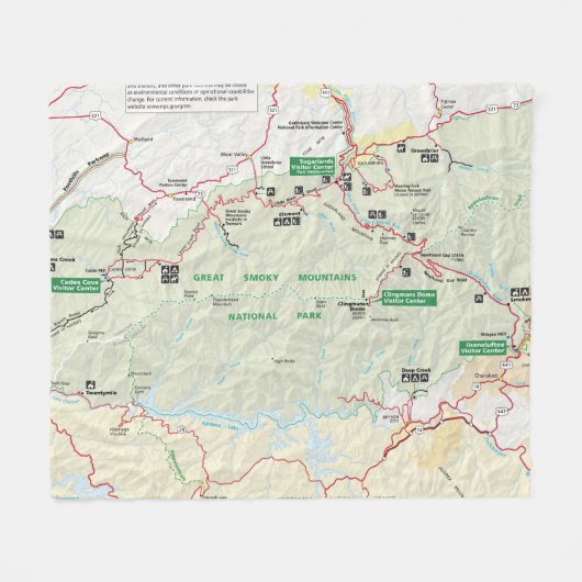 Polaire Couverture d'ouatine de Great Smoky Mountains (Devant (Horizontal))