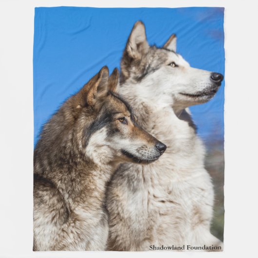 Polaire Couverture d'ouatine de loups (Devant)