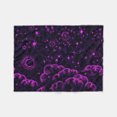 Polaire Couverture d'ouatine de "lune et d'étoiles" (Devant (Horizontal))