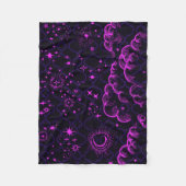 Polaire Couverture d'ouatine de "lune et d'étoiles" (Devant)