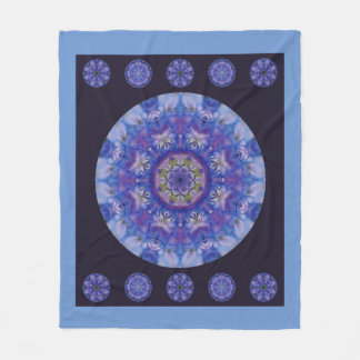 Polaire Couverture d'ouatine de mandala de delphinium