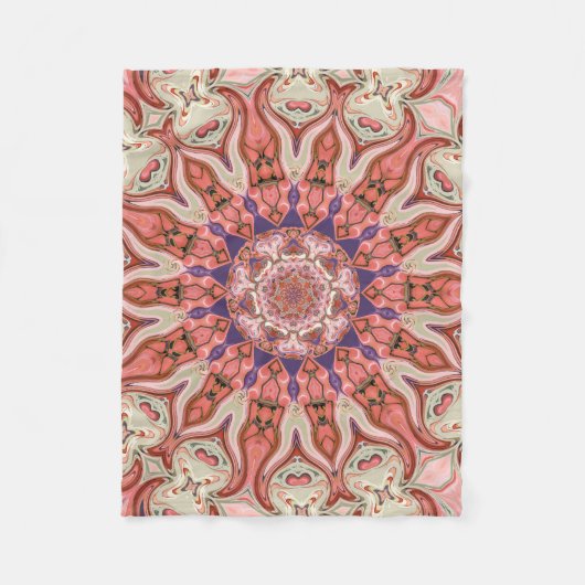 Polaire Couverture d'ouatine de mandala de roses du (Devant)