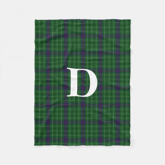 Polaire Couverture d'ouatine de monogramme de plaid de (Devant)
