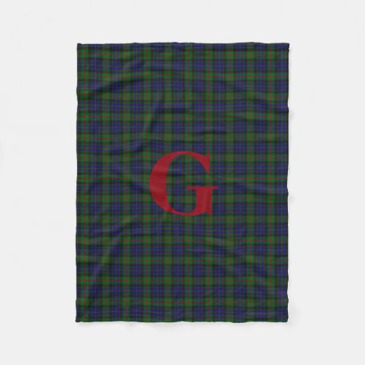 Polaire Couverture d'ouatine de monogramme de plaid de (Devant)