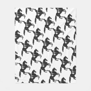 Polaire Couverture d'ouatine de mosaïque de cheval de