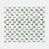 Polaire Couverture d'ouatine de motif de cactus (Devant (Horizontal))