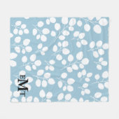 Polaire Couverture d'ouatine de motif de feuille de (Devant (Horizontal))
