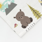 Polaire Couverture d'ouatine de motif d'ours de région (Coin)