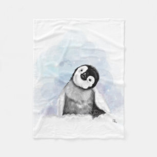 Polaire Couverture d'ouatine de pingouin de bébé