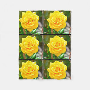 Polaire Couverture d'ouatine de rose jaune
