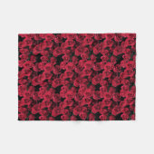 Polaire Couverture d'ouatine de roses rouges (Devant (Horizontal))