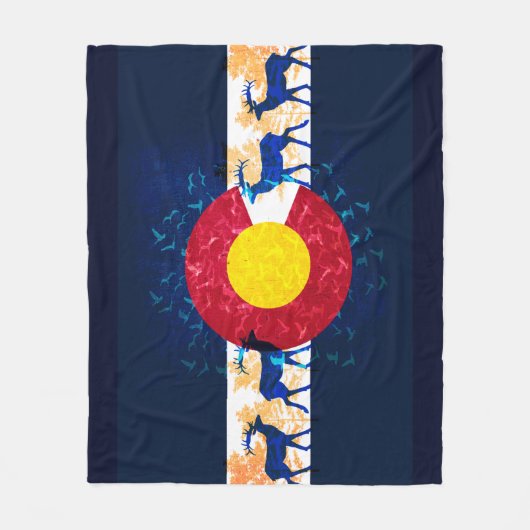Polaire Couverture d'ouatine de scène de nature de drapeau (Devant)