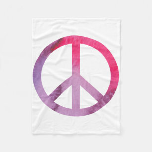 Polaire Couverture d'ouatine de signe de paix d'aquarelle