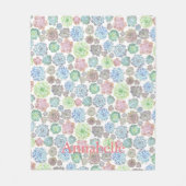 Polaire Couverture d'ouatine de Succulents (Devant)