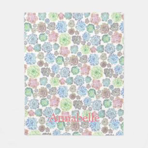 Polaire Couverture d'ouatine de Succulents