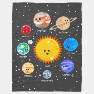 Polaire Couverture d'ouatine de système solaire de Kawaii