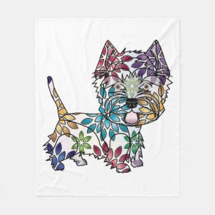 Polaire Couverture d'ouatine de Terrier blanc de montagne