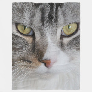 Polaire Couverture d'ouatine de visage de chat