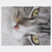 Polaire Couverture d'ouatine de visage de chat (Devant (Horizontal))