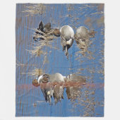 Polaire Couverture d'ouatine d'étang d'animaux de canards (Devant)