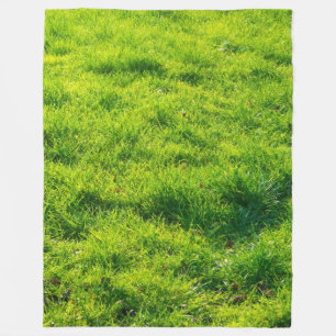 Polaire Couverture d'ouatine d'impression d'herbe verte