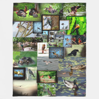 Polaire Couverture d'ouatine d'impression d'oiseau