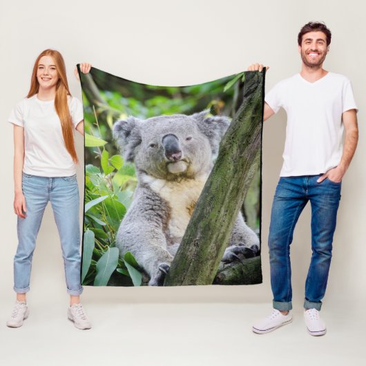 Polaire Couverture d'ouatine d'ours de koala grande (En situation)