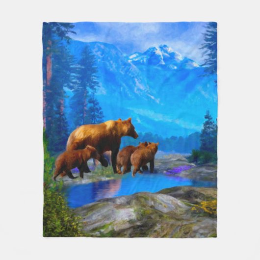 Polaire Couverture d'ouatine d'ours gris de montagne (Devant)