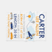 Polaire Couverture d'ouatine personnalisée par avion de (Devant (Horizontal))